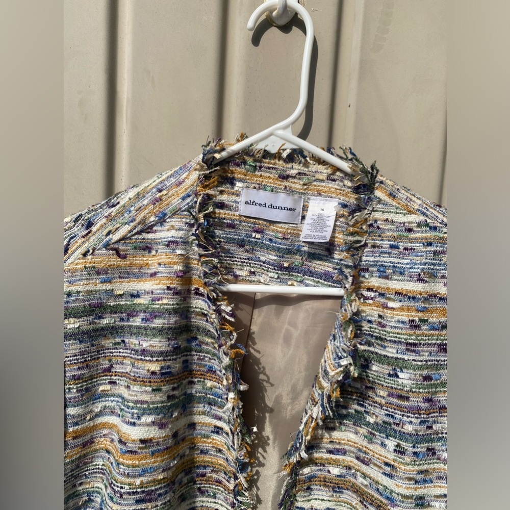 Alfred Dunner Suit TelaMultiple Color Women Jacket sz 16 pre owned - Picture 3 of 5